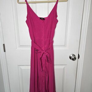 C & A Pink Sleeveless Midi Dress in deep  pink Brand in Spain EU 34